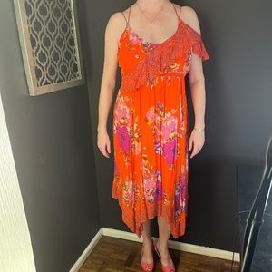 Anthropologie size 12 red floral